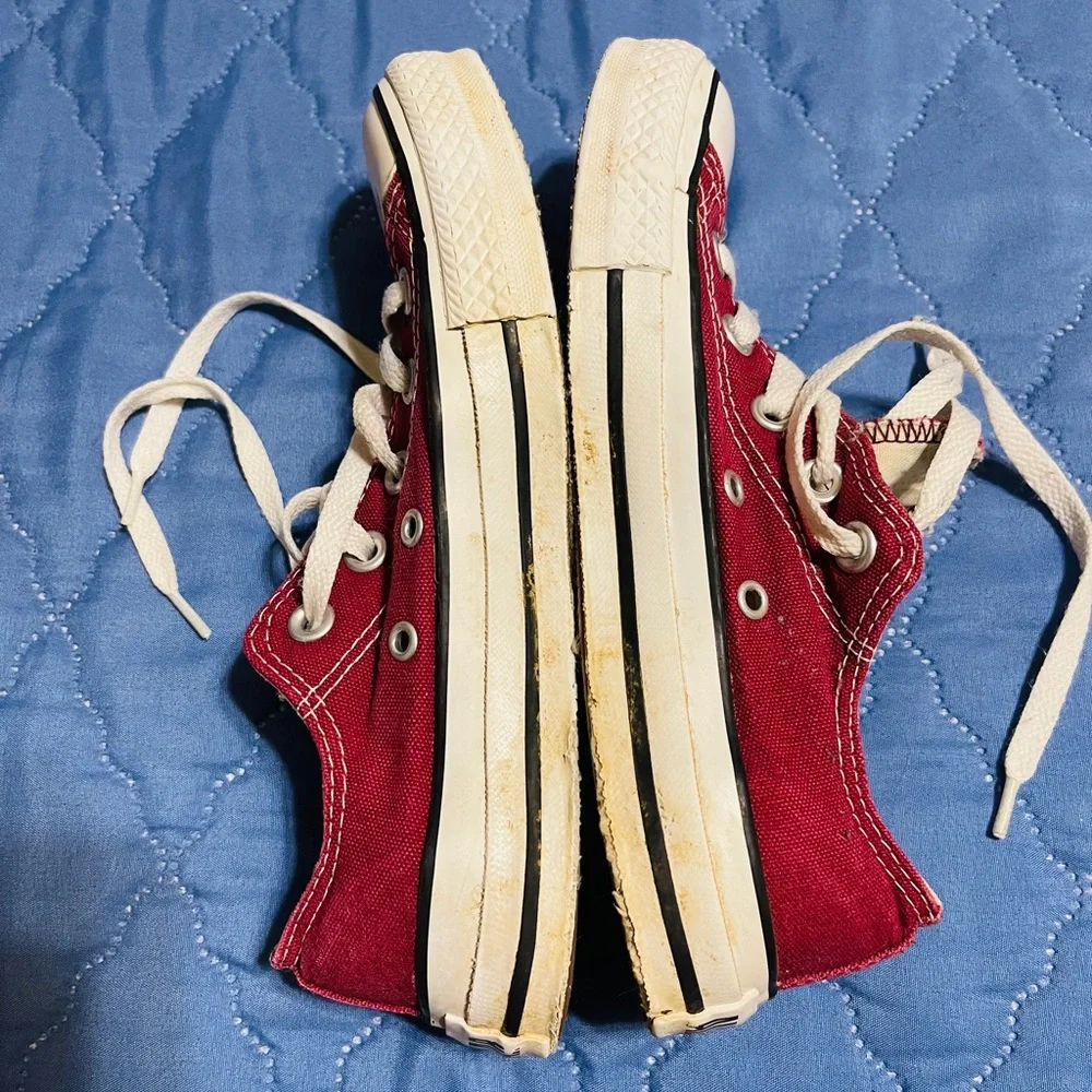 Converse All Star Burgundy Sneakers | Sz youth 3 /women 5 Unisex | Casual Canvas - Picture 8 of 14